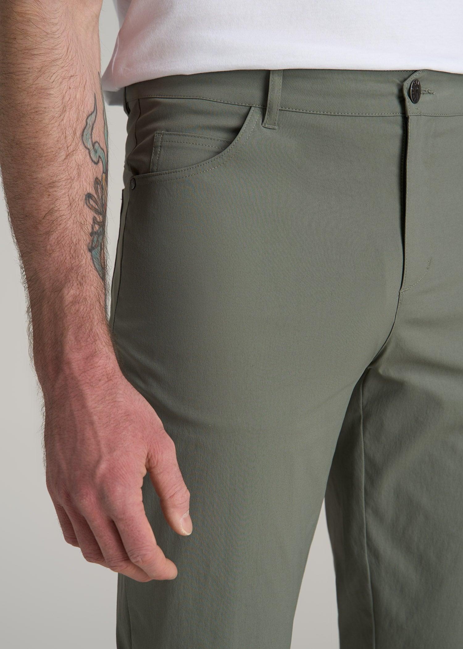 TAPERED-FIT Traveler Pants for Tall Men in Wreath Green Product Image