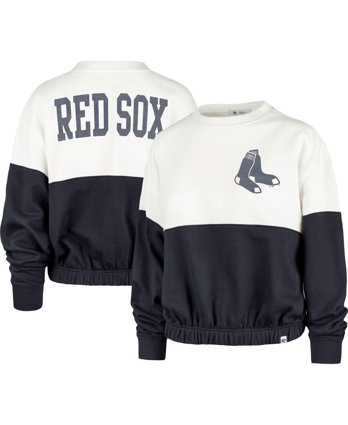 Womens 47 /Navy Boston Red Sox Take Two Bonita Pullover Sweatshirt Product Image