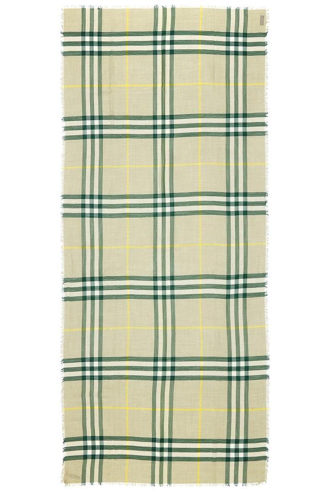 Burberry Check Print Scarf Tan.. Product Image