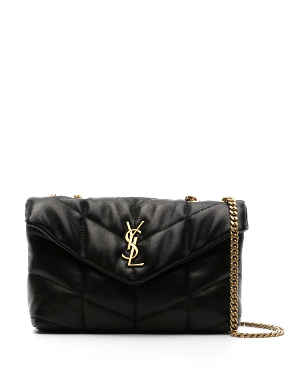 SAINT LAURENT Quilted Puffer Toy Bag In Black Product Image