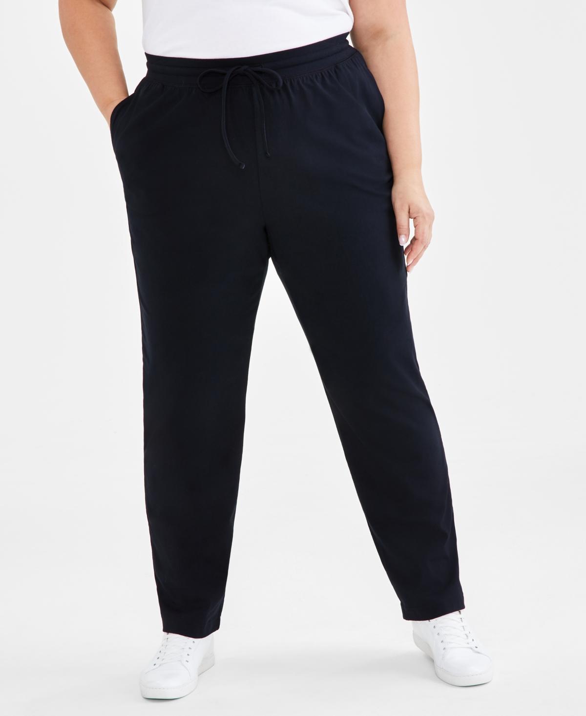 Style & Co Plus Size Knit Pull-On Pants, Created for Macys Product Image