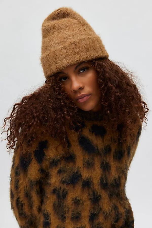 Brushed Cable Knit Beanie Womens at Urban Outfitters Product Image