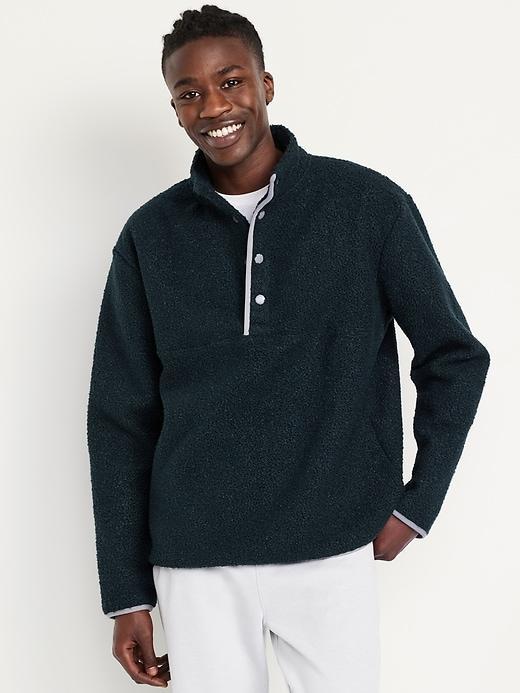 Bouclé Sherpa Quarter-Snap Pullover Product Image