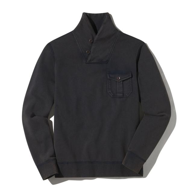 Conner Fleece Shawl Collar Pullover - Blue Graphite Product Image