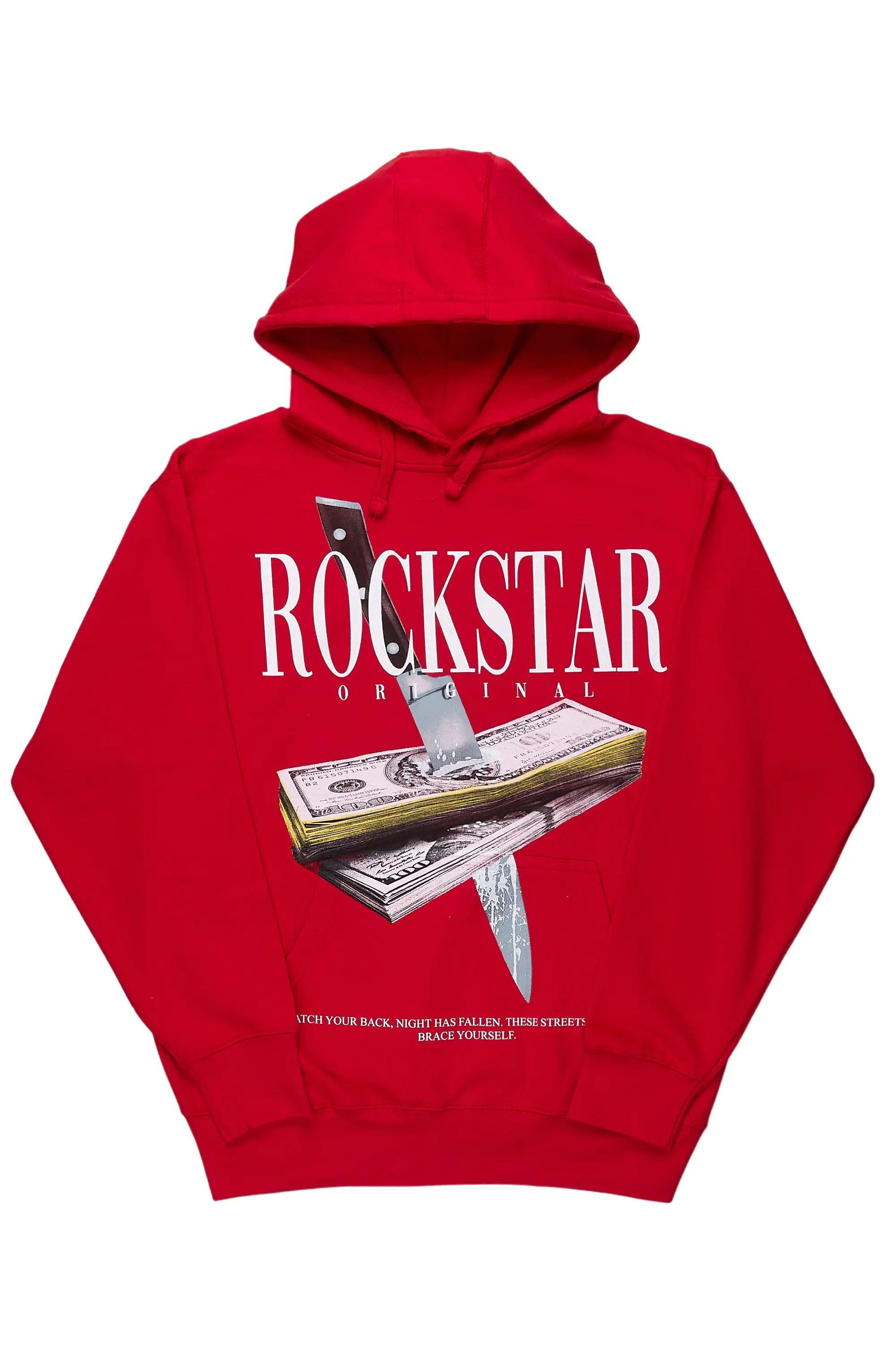 Dayte Nite Red Graphic Hoodie Male Product Image