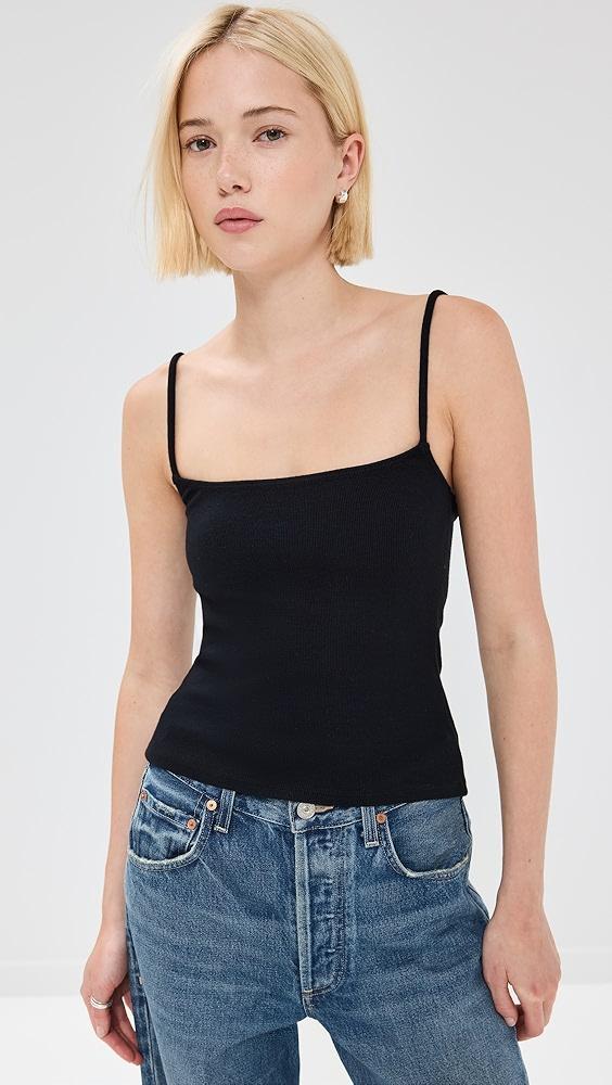 perfectwhitetee Ribbed Skinny Tank | Shopbop Product Image