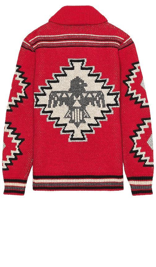 Faherty Thunderbird Cardigan in Red. - size L (also in M) Product Image