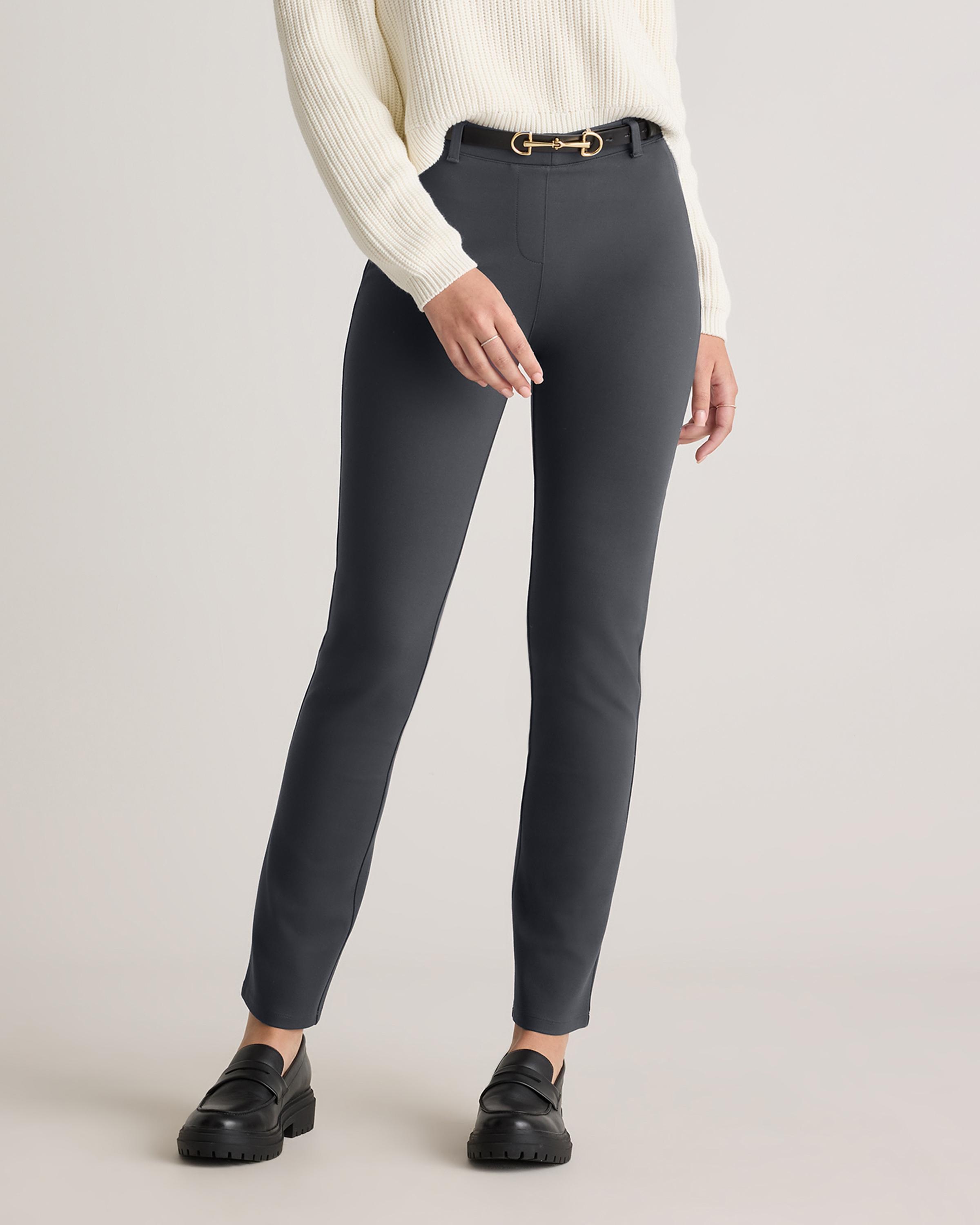 Ultra-Stretch Ponte Straight Leg Pants - Petite 28" inseam Product Image