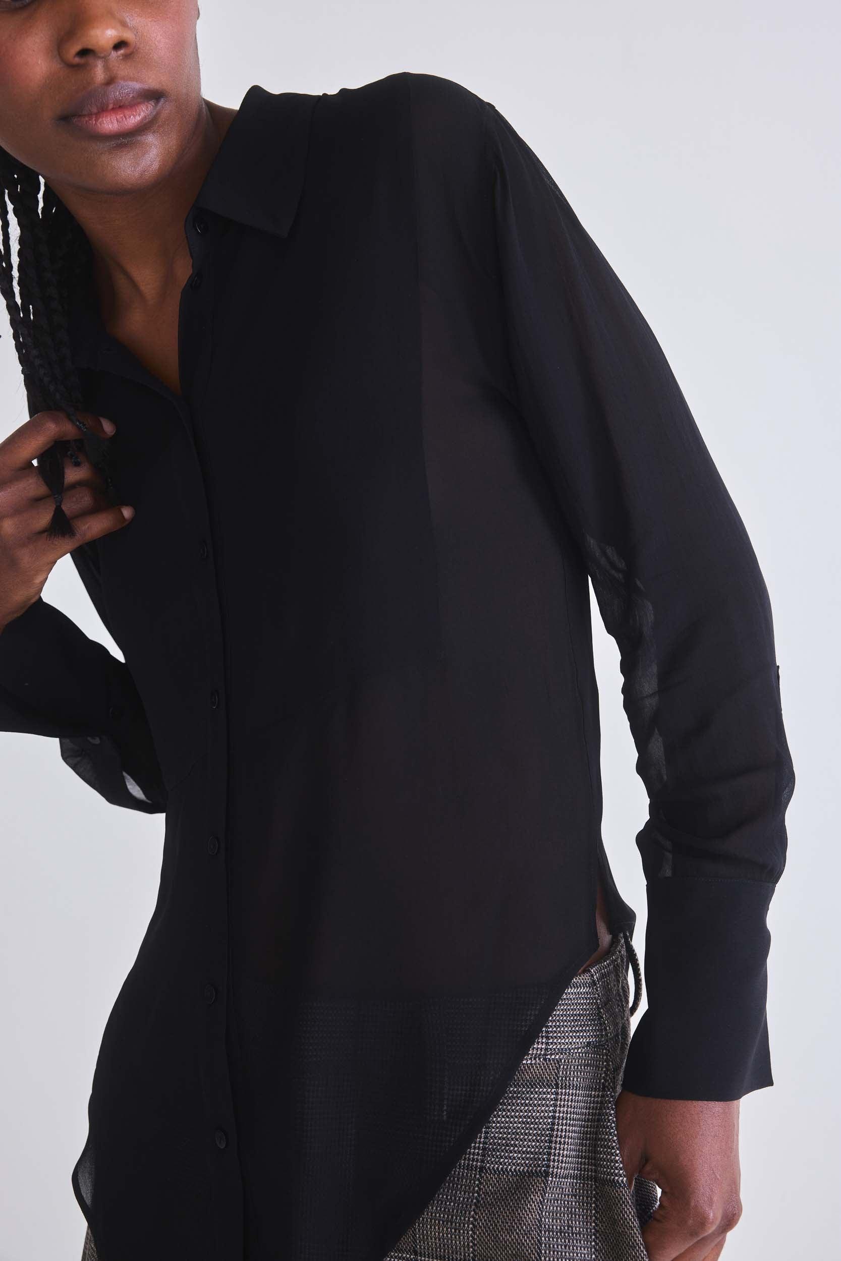 Sheer Chance Bib Blouse Product Image