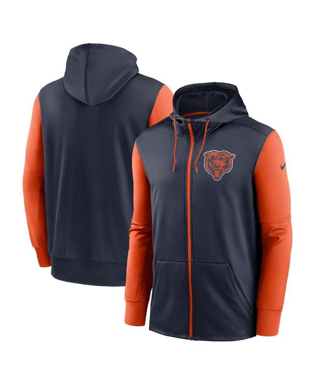 Mens Nike Navy Chicago Bears Performance Full-Zip Hoodie Product Image