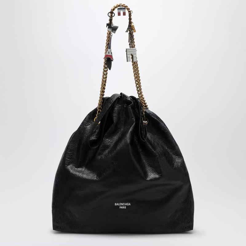 Crush Media Black Leather Tote Bag Product Image