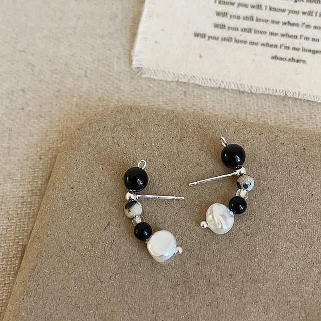 925 Sterling Silver Beaded Drop Earring Product Image