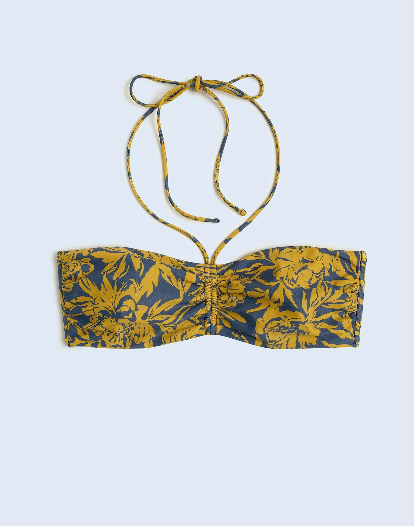 Cinched Halter Bikini Top in Floral Product Image