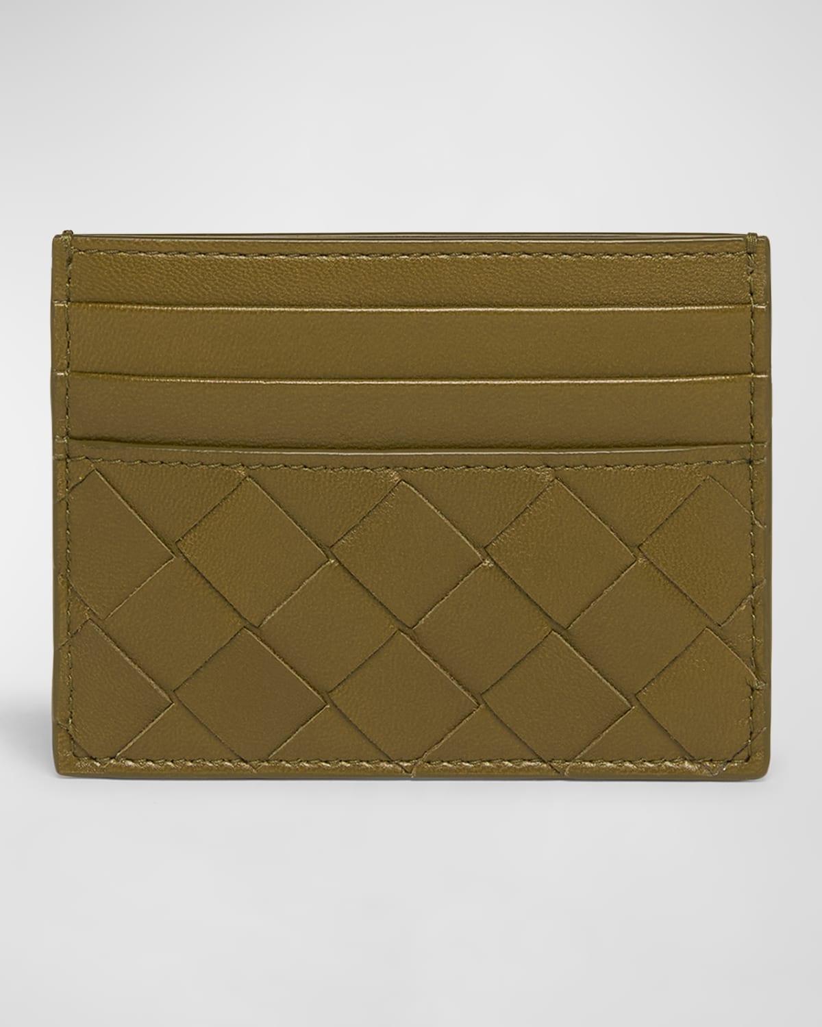 Womens Intrecciato Leather Cardholder Product Image