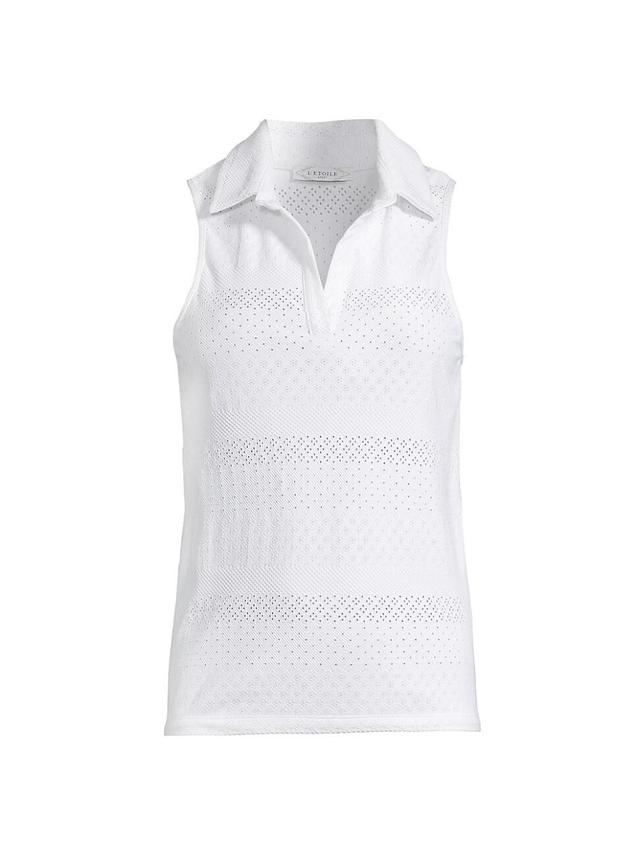 Womens Sleeveless Lace Top Product Image