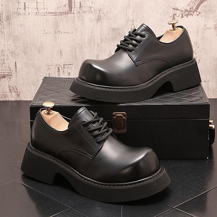 Platform Plain Lace-Up Dress Shoes product image