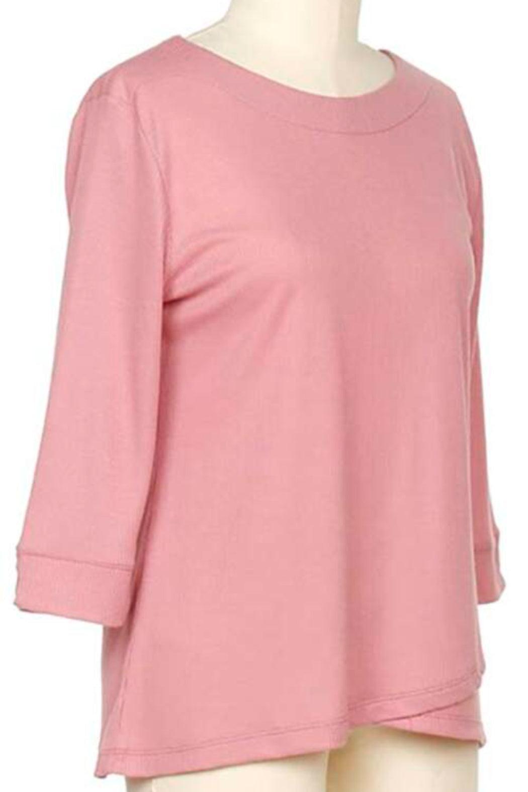 3/4 Sleeve Novelty Solid Top Female Product Image