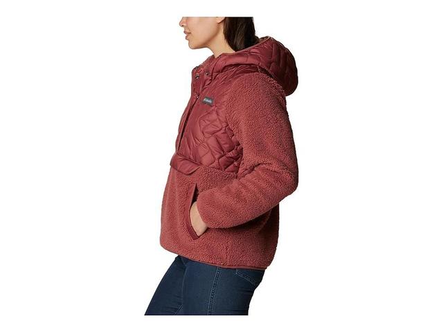 Columbia Sweet View Fleece Hooded Pullover (Beetroot) Women's Clothing Product Image