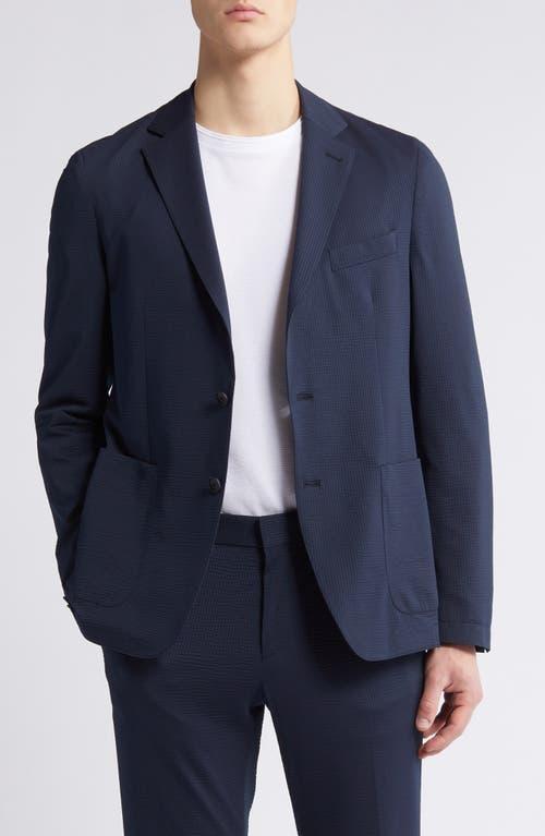 Single-breasted Blazer In Dark Blue Product Image