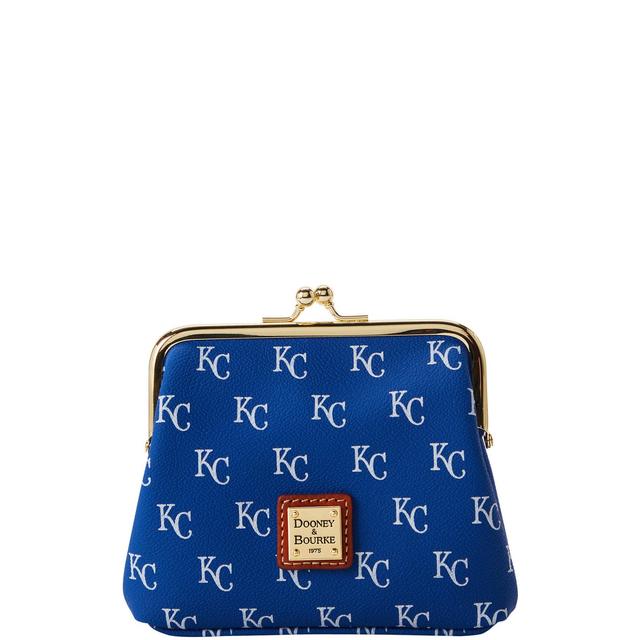 Dooney & Bourke Womens MLB Royals Large Framed Purse in Blue, Coated Cotton Product Image