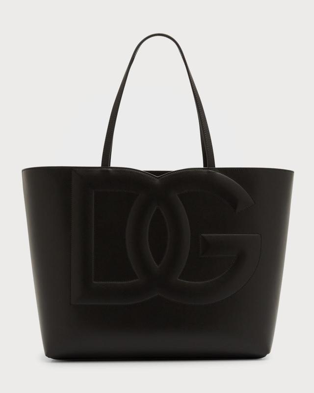 Womens DG Logo Leather Tote Product Image