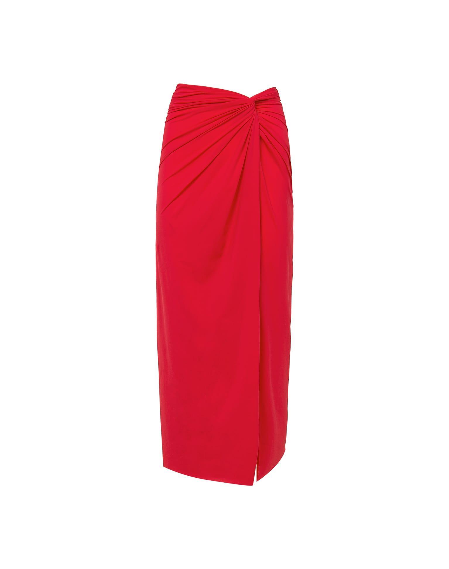 Karen Midi Pareo Skirt - Red Poppy Product Image