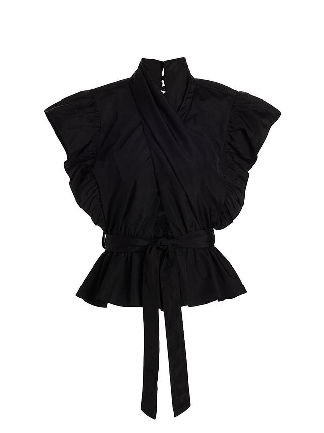 Womens Brynn Ruffled Wrap Top Product Image