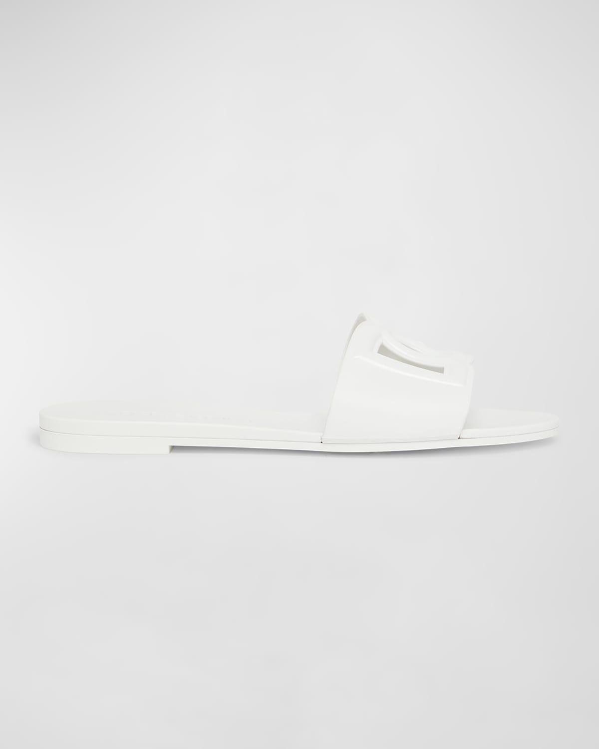 Dolce & Gabbana Bianca Interlock Slide Sandal Product Image