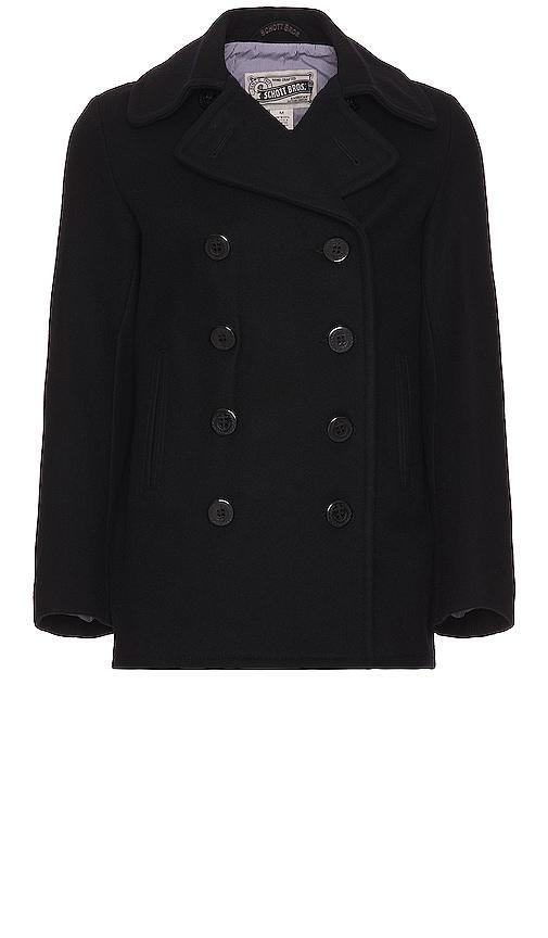 Schott NYC Slim Fit Wool Blend Peacoat Product Image