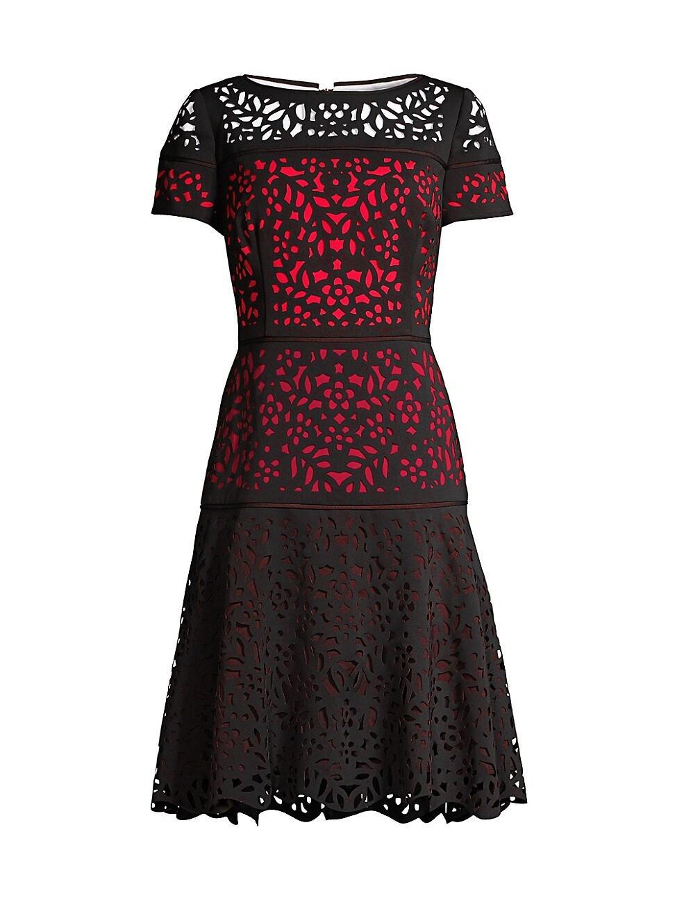 Shani Ombr Lace Fit & Flare Dress Product Image