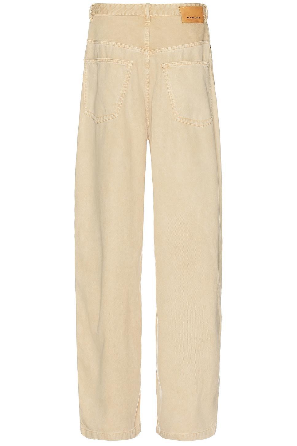 Isabel Marant Keren Slouchy Denim Jean in Ecru - Denim-Light. Size 40 (also in ). Product Image