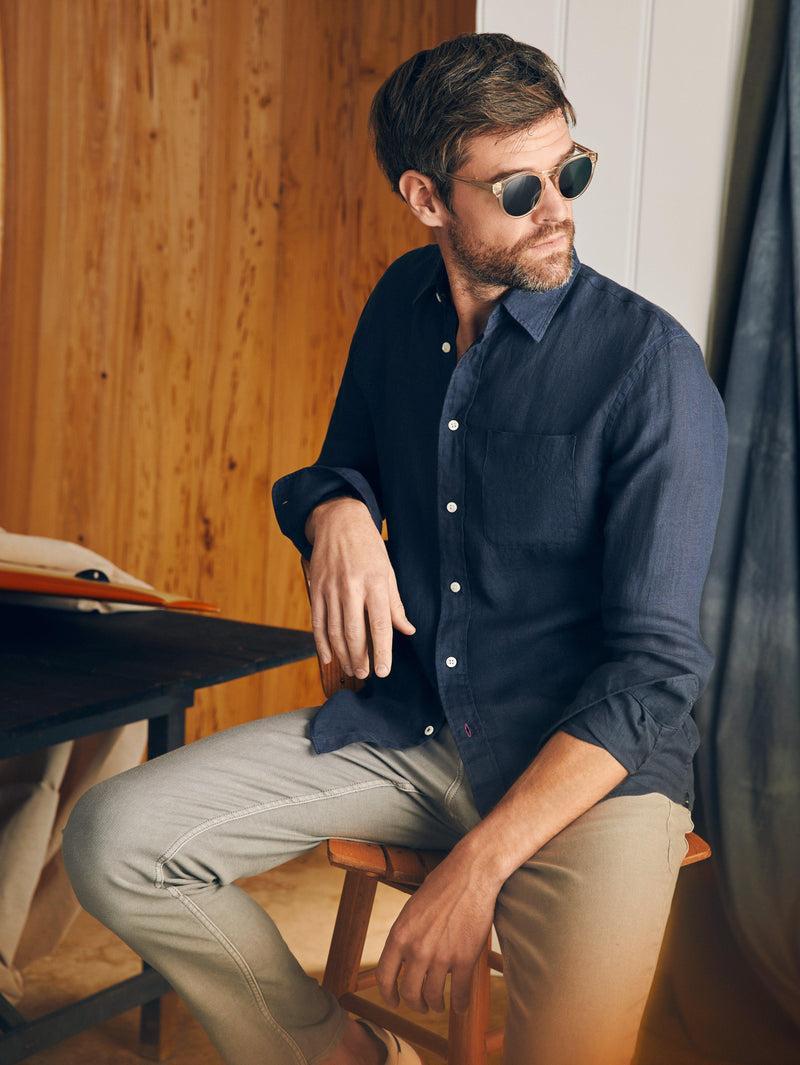 Laguna Linen Shirt - Storm Navy Product Image