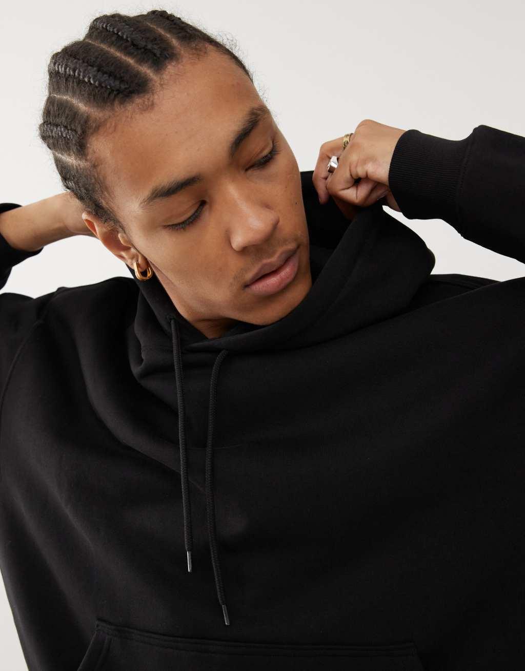 Weekday oversized hoodie in black  Product Image