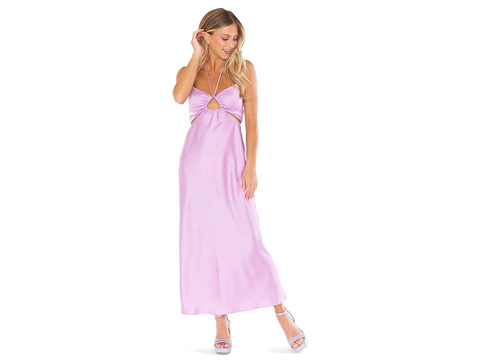 Show Me Your Mumu Codie Cutout Dress (Lilac Luxe Satin) Women's Clothing Product Image