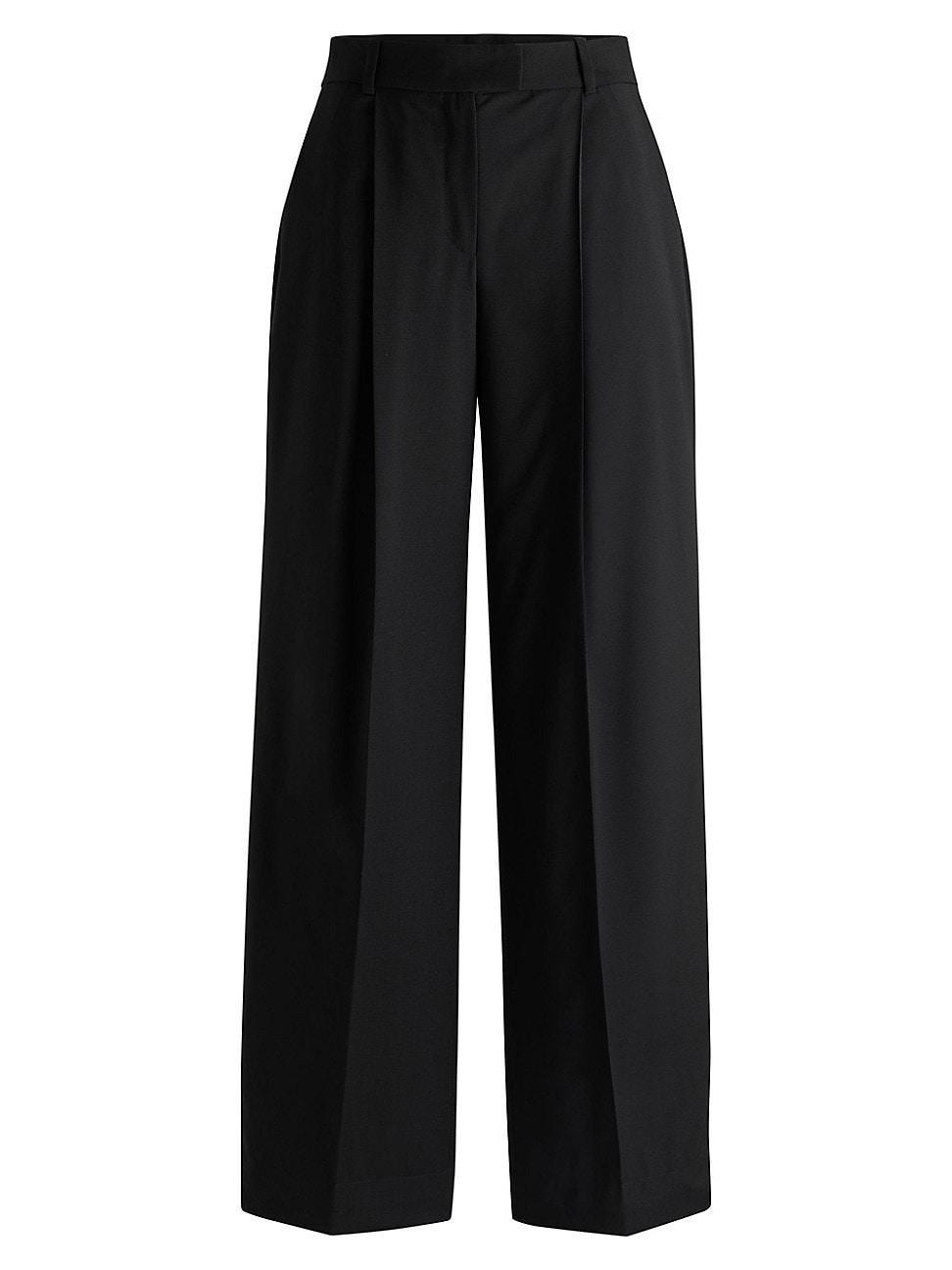 Womens Naomi x Boss Regular-Fit Trousers in Natural-Stretch Wool Product Image