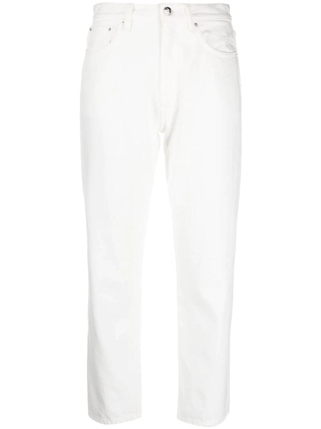 Cropped Straight-leg Jeans In Off White product image