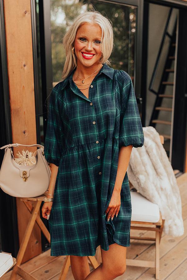 Pretty And Preppy Plaid Mini Dress Product Image