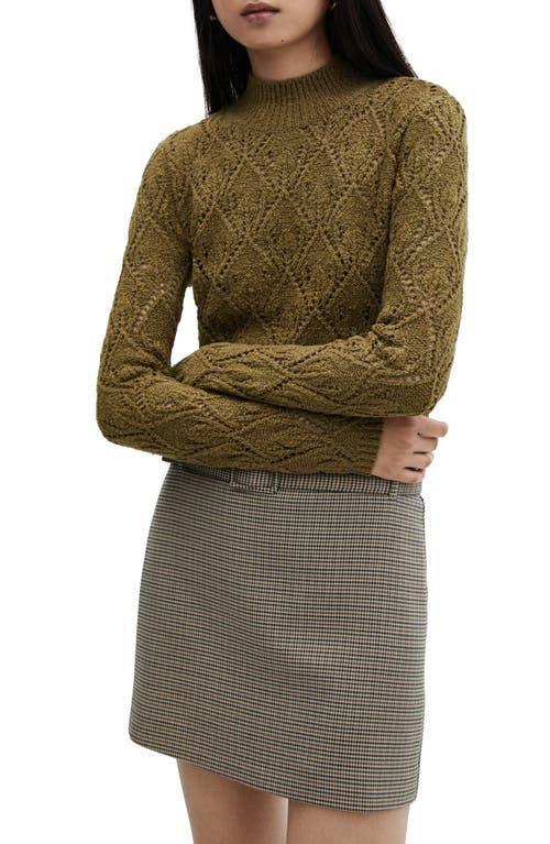 MANGO - Open work-detail sweater khakiWomen Product Image