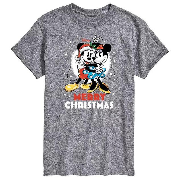 Disneys Big & Tall Merry Christmas Mickey & Minnie Graphic Tee, Mens Product Image