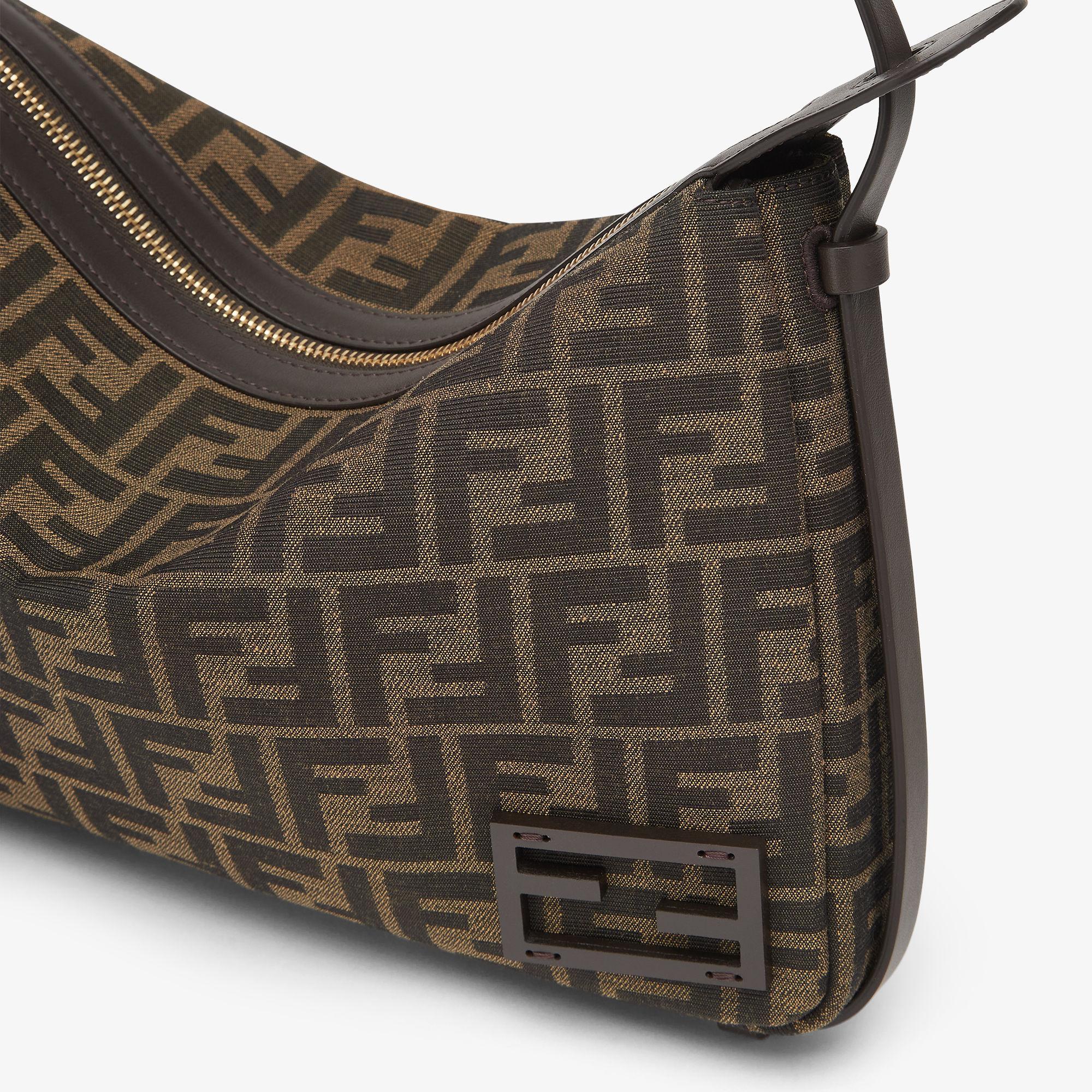 Simply Fendi MediumBrown FF jacquard fabric bag Product Image