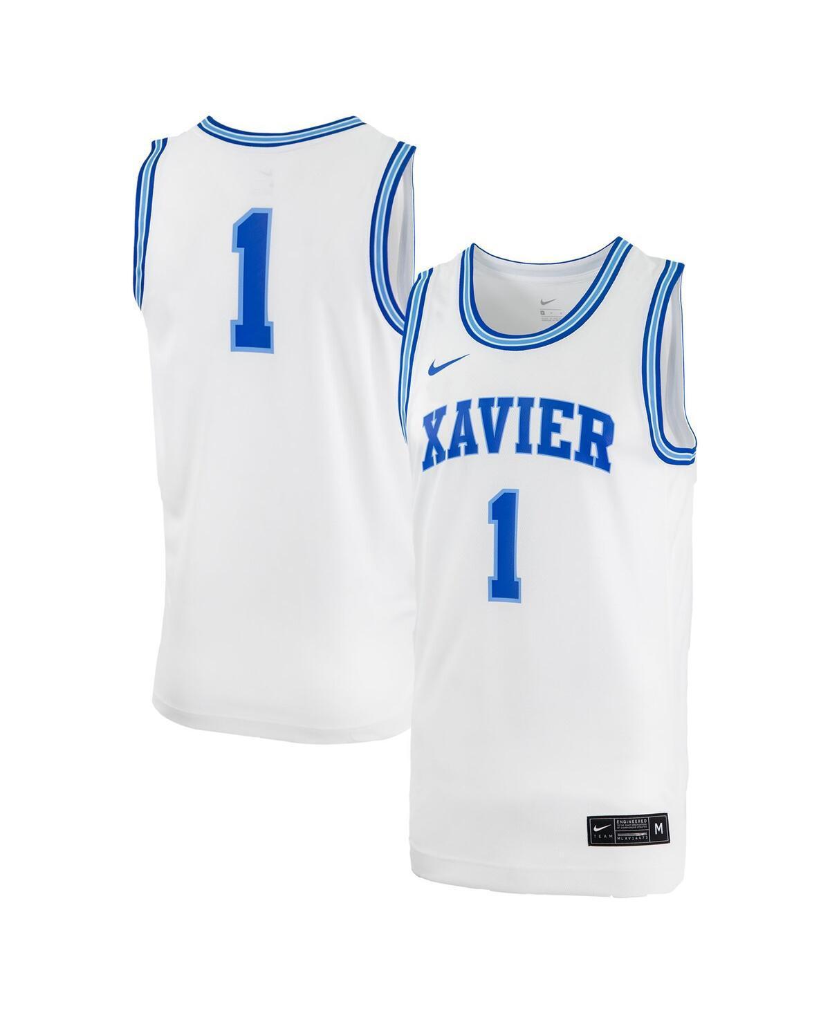 Mens Nike #0 White Xavier Musketeers Replica Basketball Jersey - White Product Image