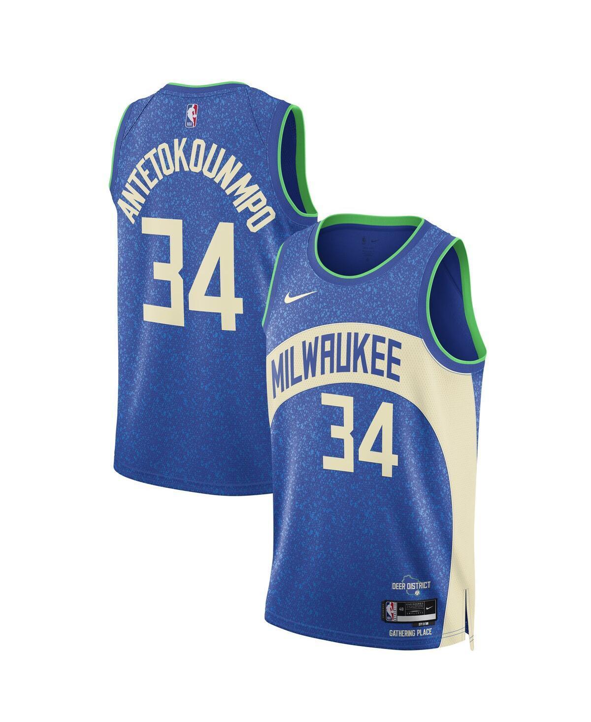 Giannis Antetokounmpo Milwaukee Bucks City Edition 2023/24 Nike Mens Dri-FIT NBA Swingman Jersey Product Image