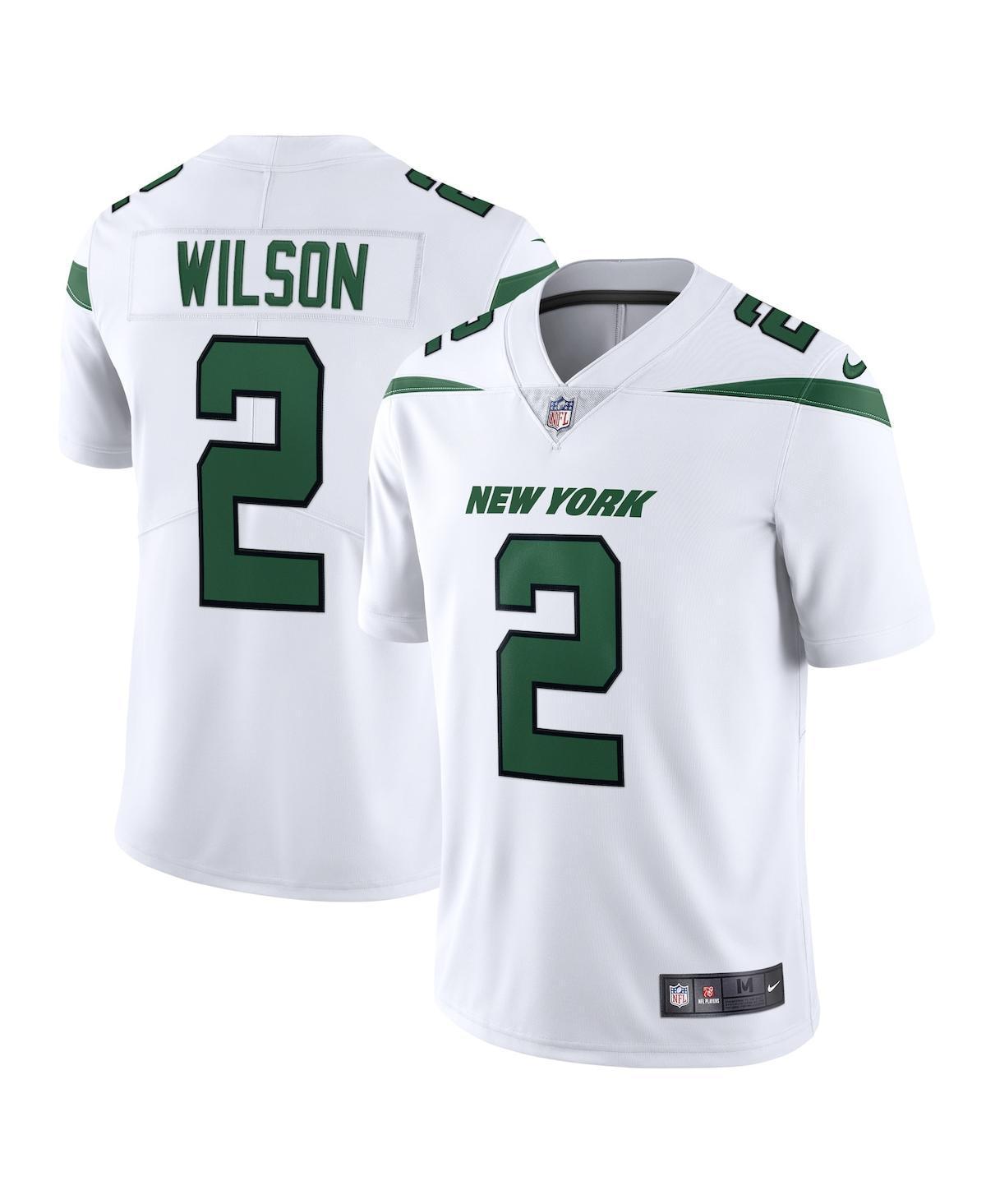 Mens Nike Zach Wilson Spotlight White New York Jets Vapor Limited Jersey - White Product Image