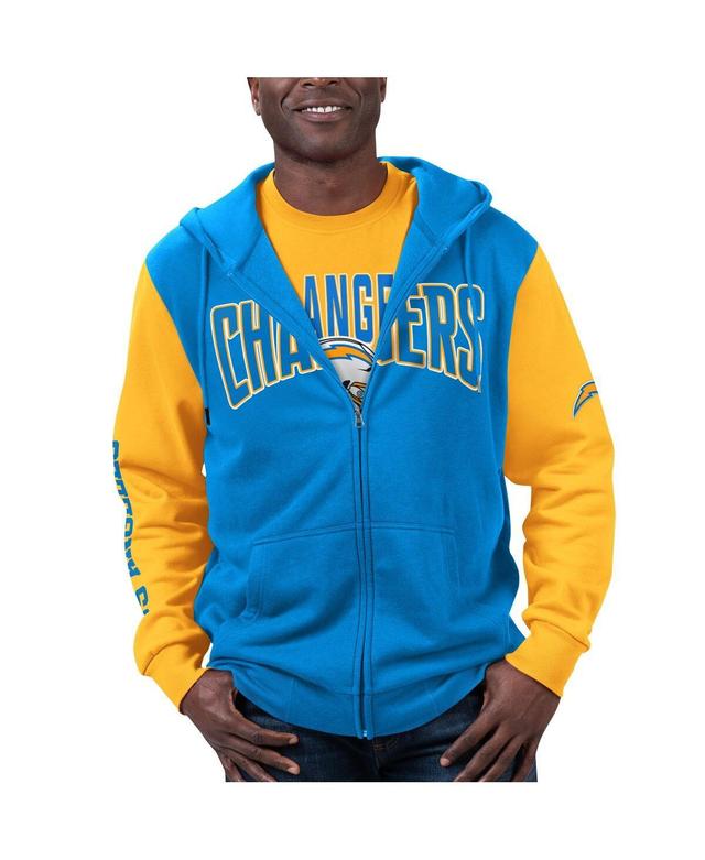 Mens G-iii Sports by Carl Banks Powder Blue Los Angeles Chargers T-shirt and Full-Zip Hoodie Combo Set - Powder Blue Product Image