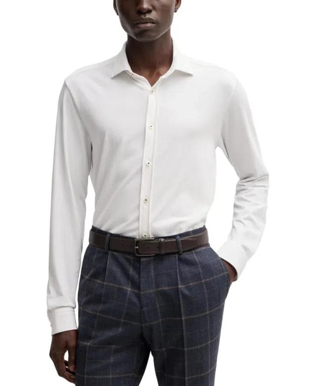 Boss By  Men's Slim-fit Dress Shirt In White Product Image