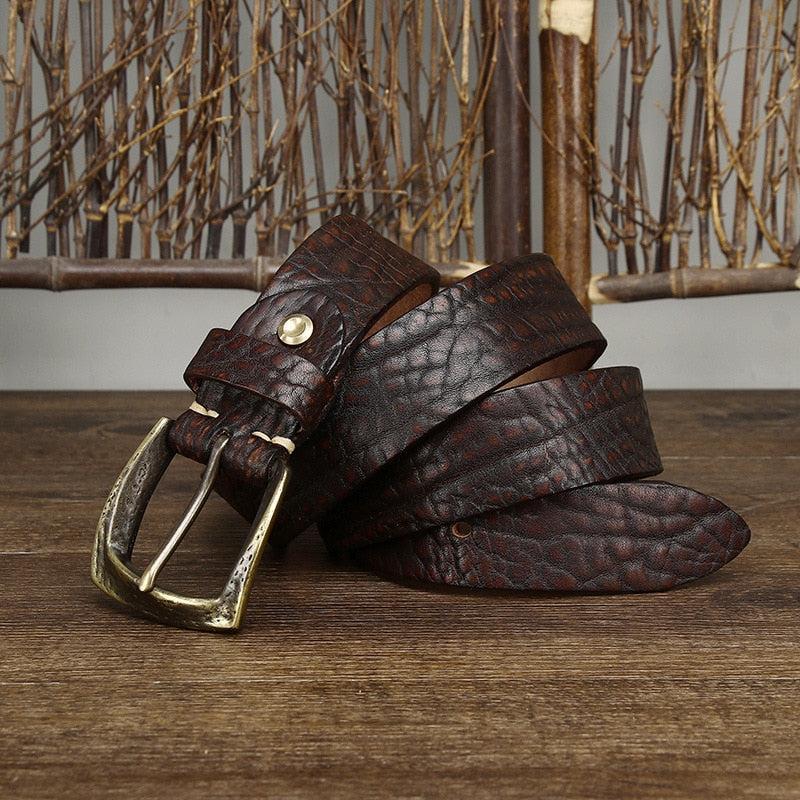 Vintage High-Quality Genuine Leather Belt Product Image