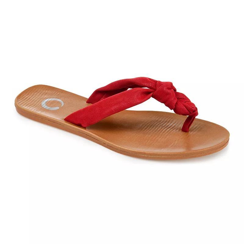 Journee Collection Brindle Womens Thong Sandals Product Image