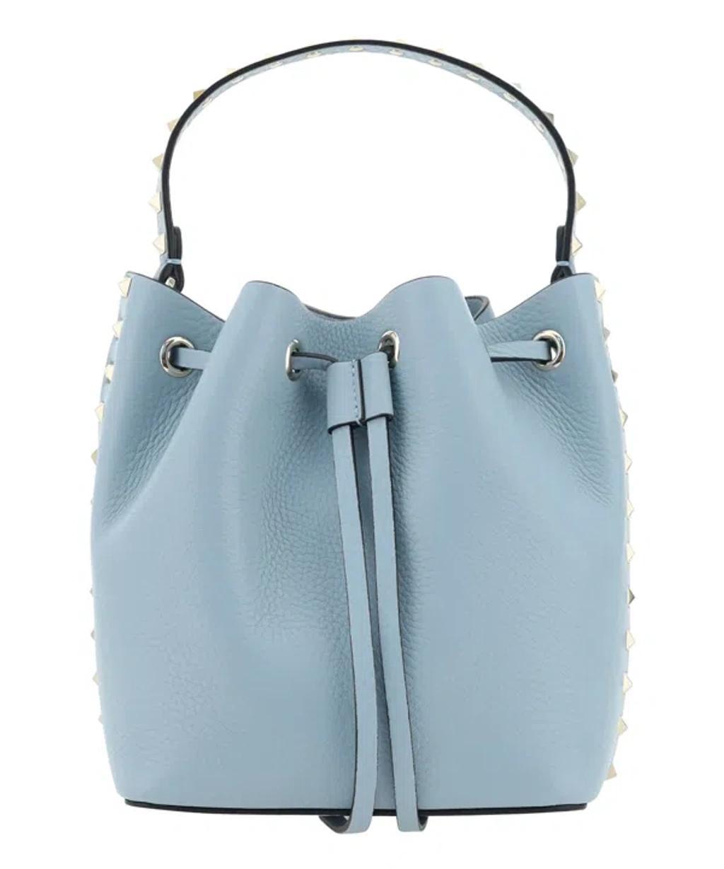 VALENTINO GARAVANI Rockstud Bucket Bag In Lightblue Product Image