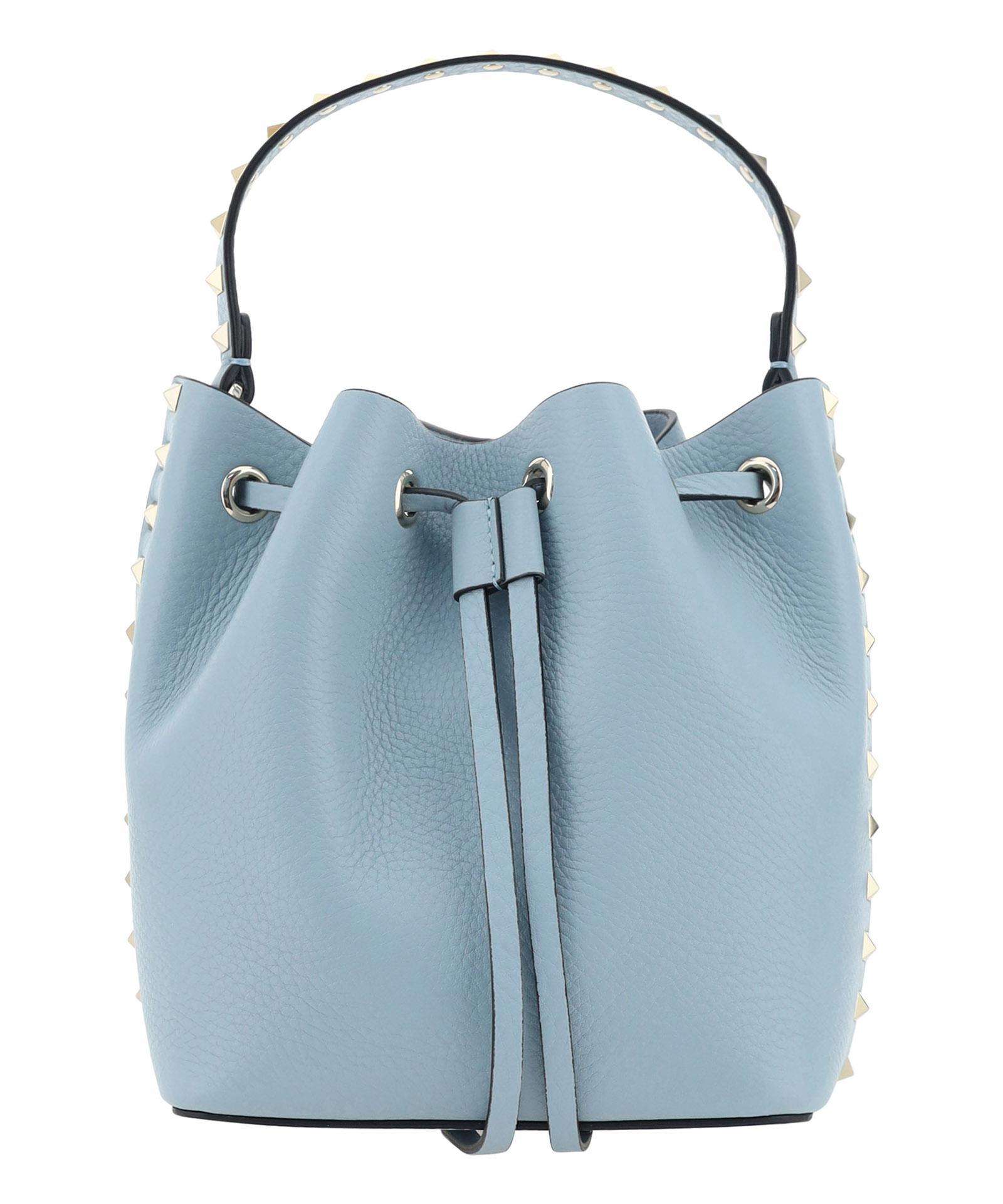 VALENTINO GARAVANI Rockstud Bucket Bag In Lightblue Product Image