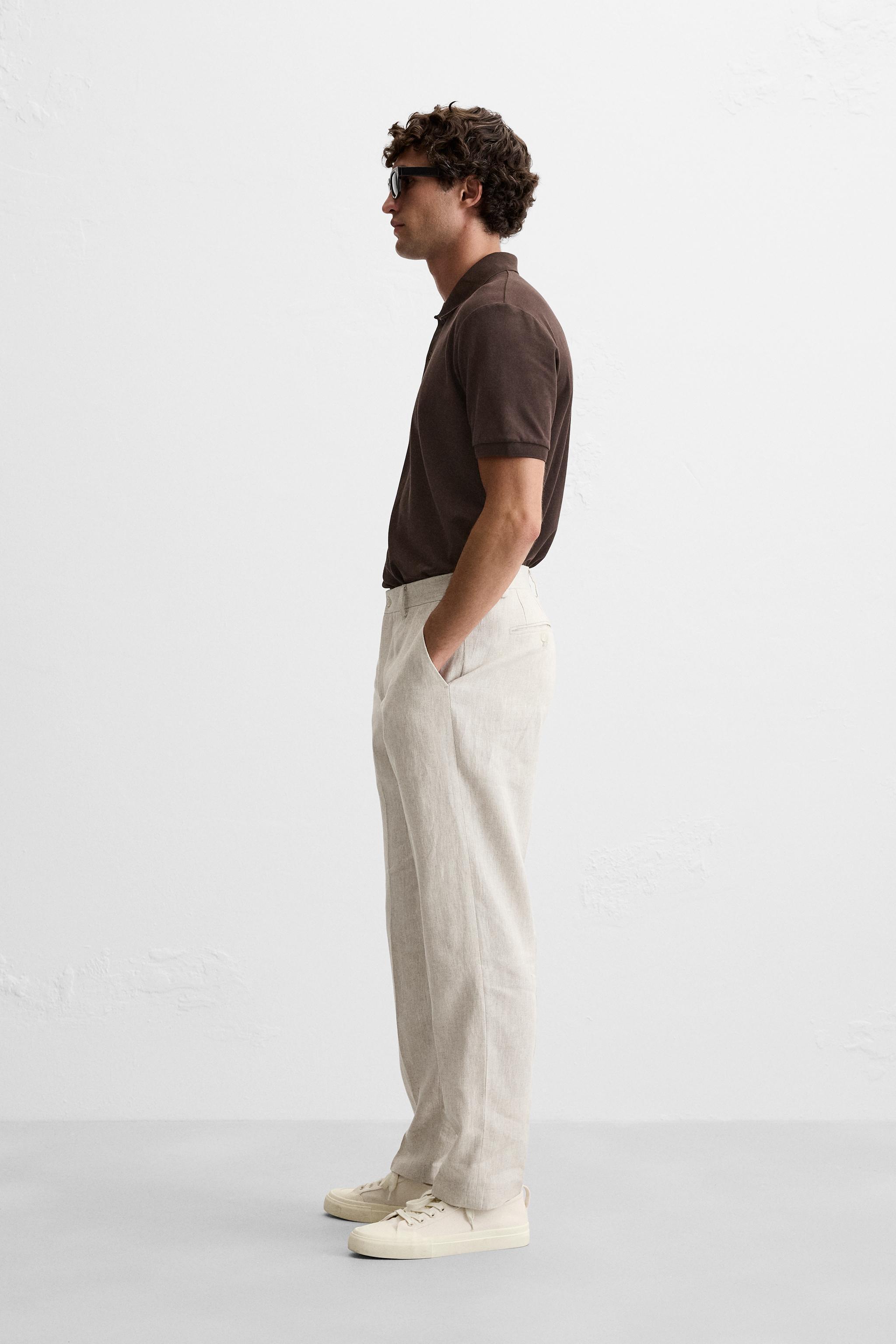 LINEN PANTS IN 100% LINEN Product Image